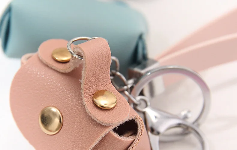 PU Leather Wallet Mini Small Storage Bag Car Key Chain Hangings For Women Girls Bag Pendants 3D Keychain
