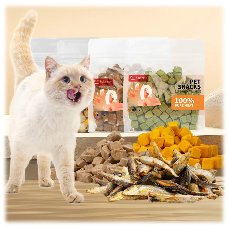 Заводская изготовленная на заказ сублимированной куриной утиной трески говяжий яичный желток для домашних животных кошачьи лакомства