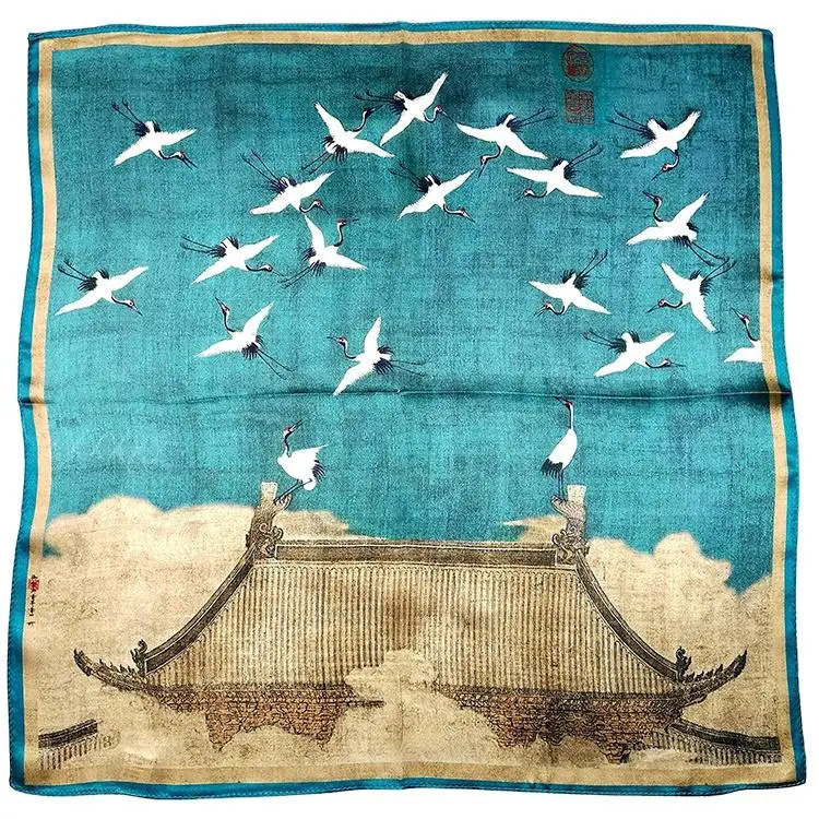 High End Luxury Silk Scarves 6A Grade Real Silk Soft & Smooth Square Silk Scarf With Gift Box