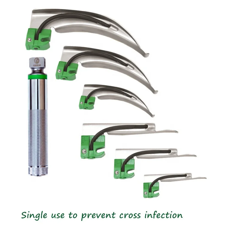 Surgical Stainless Steel Mac And Mill Disposable Laryngoscope Blade Set  Price