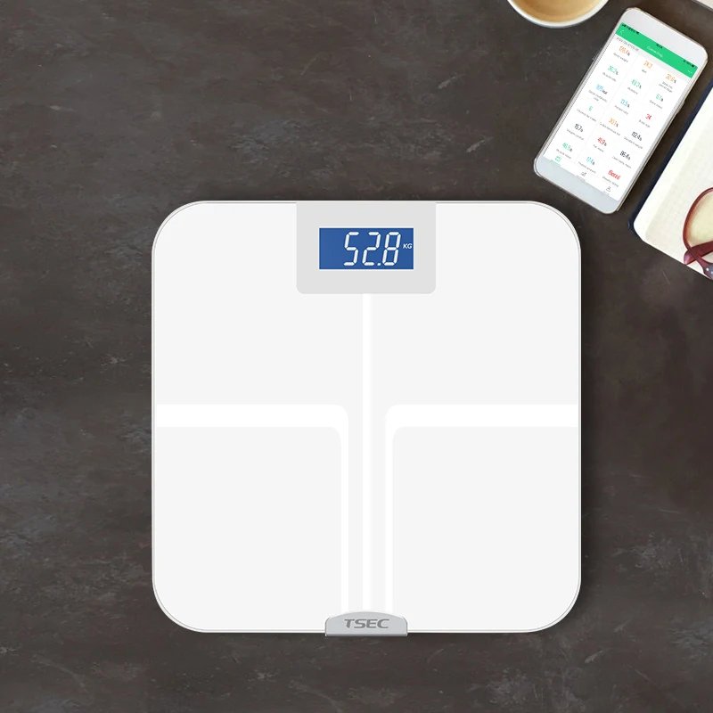 Genuine Bmi 200Kg Electronic Scales With Height Meter Analyzer Calculator Black Body Fat Scale