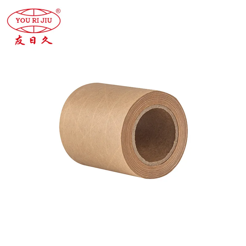 YOURIJIU Recyclable Carton Sealing Wet Starch Adhesion Glass Fiber Water Activated Kraft Paper Tape