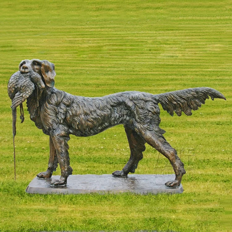 Professional Foundry Garden Brass Sculpture Bronze Doberman Pinscher Dog statue