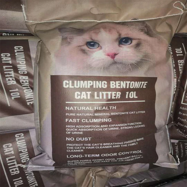 Strong Clumping Cat Litter Natural Carbon Bentonite Clay Cat Sand