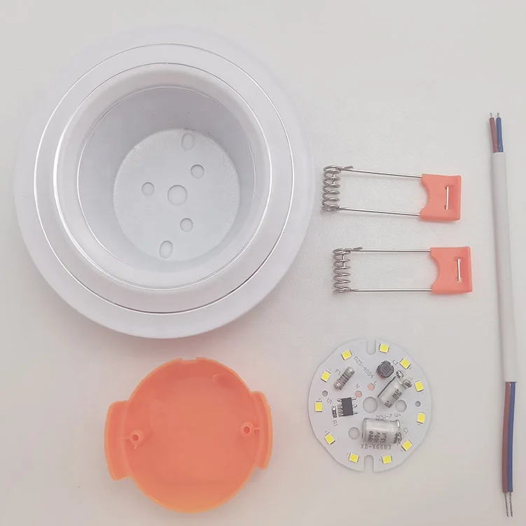 Jiangmen 4inch 6inch 8inch recessed round downlight led chip indoor lighting raw material