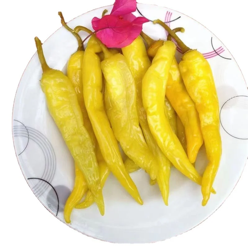 High quality and low price pure hand-preserved fresh white pickled pepper spicy pickles food vegetables canned