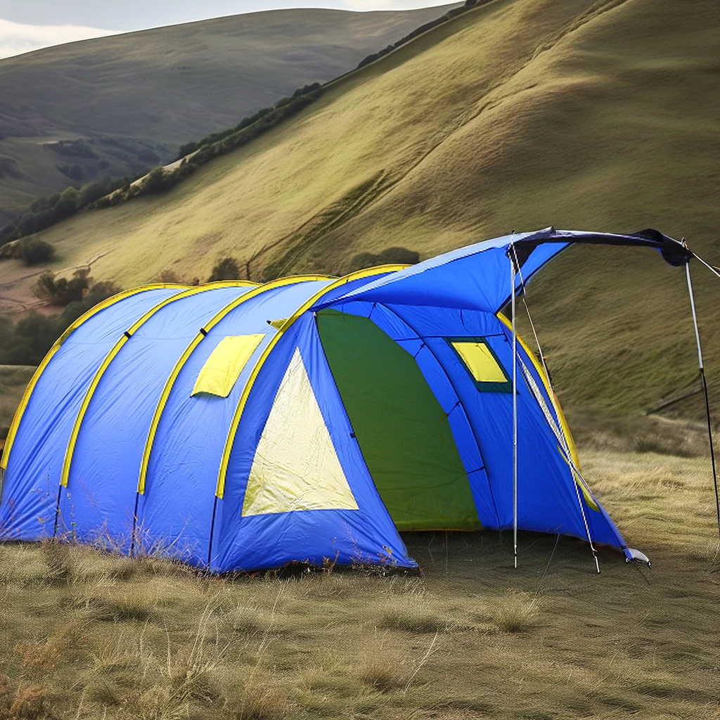 Wind Valley Portable 5-6 Person Aluminum Pole Outdoor Family Camping Tent Tunnel Style