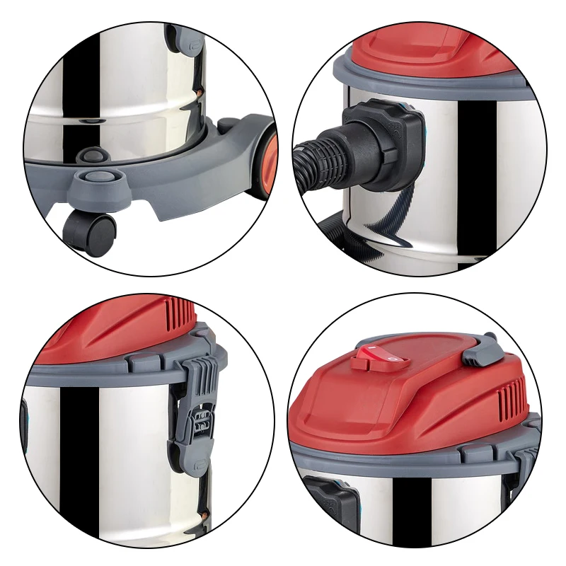 JIENUO 15L 1200W Stainless Steel Tank Portable Vacuum Cleaner for Car Wash, Carpet, Floor Care Aspiradora Vacuum Cleaners