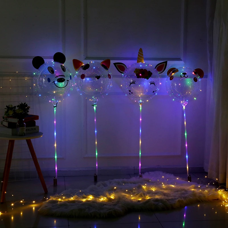 Wholesale 2022 bobo ballon 18 inches LED balloon string light for christmas new shaped festival party