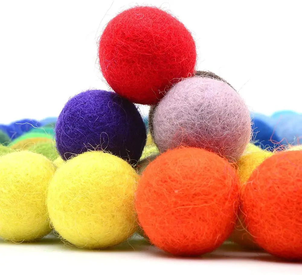 For Laundry Washing Machine Balls Amazon Felt 100% Wool Black Custom Set Oem Felt Organic home decoration