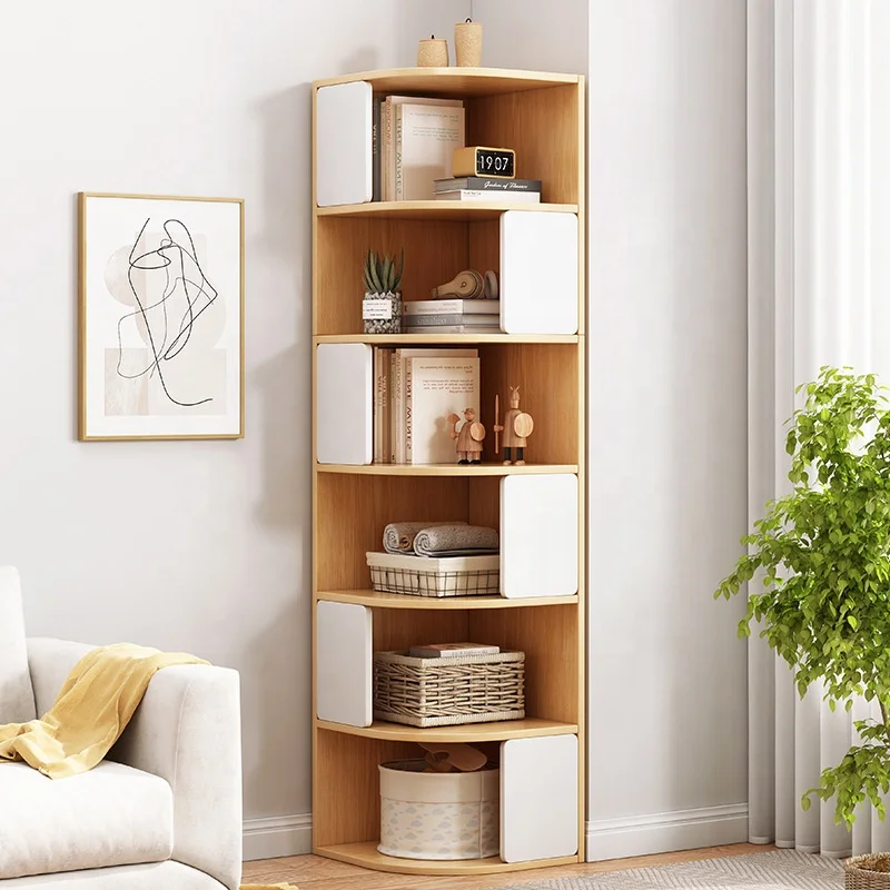New Product Freestanding Shelving Unit Wooden Bookcase Cube Display Book Shelf 5-Tier Bookshelf