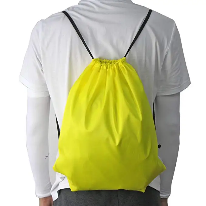 Custom Logo eco friendly Sport Gym Nylon sport Drawstring Bag