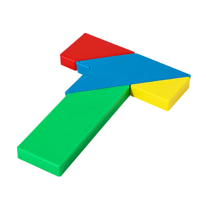 Jiefan four Qiao T word geometric shape jigsaw puzzle board variable building blocks youth toy gift stall wholesale