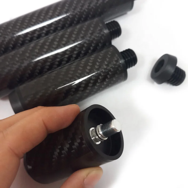 Экономичный 2/3/4 дюймовый черный карбоновый кий удлинитель для сигналов фурии может увеличить дважды 8 дюймовый бильярдный кий