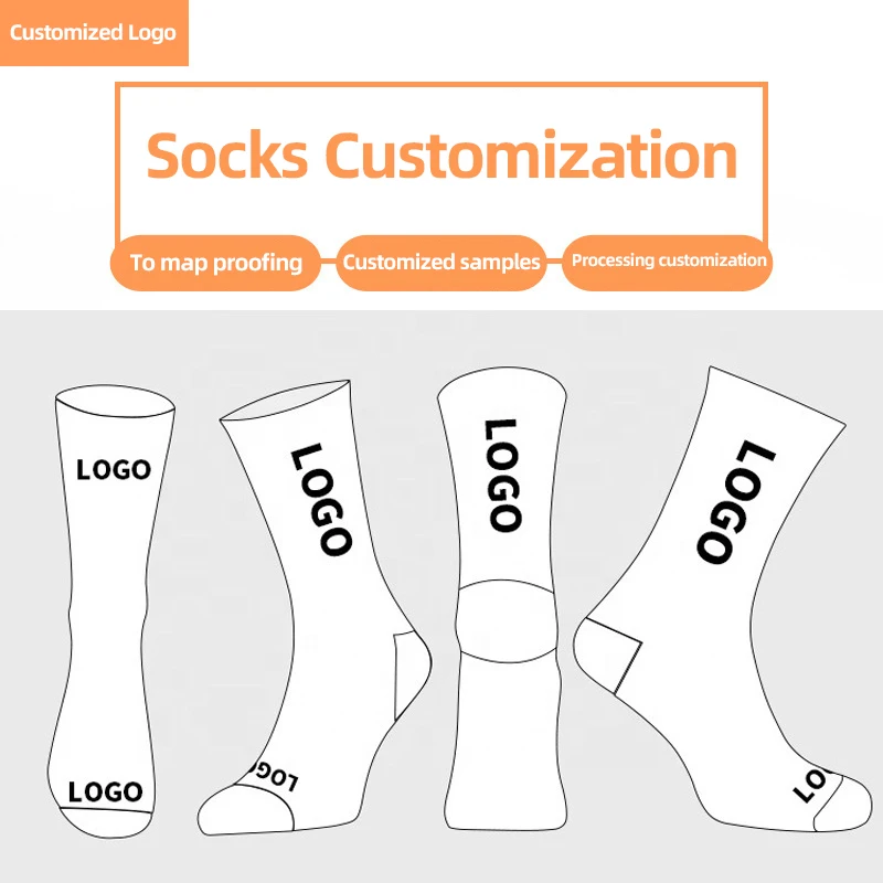 Wholesale Customized Color Logo Mens Gym Fitness Socks Anti-Bacterial Anti-Foul Spandex Socks Running Sports Socks