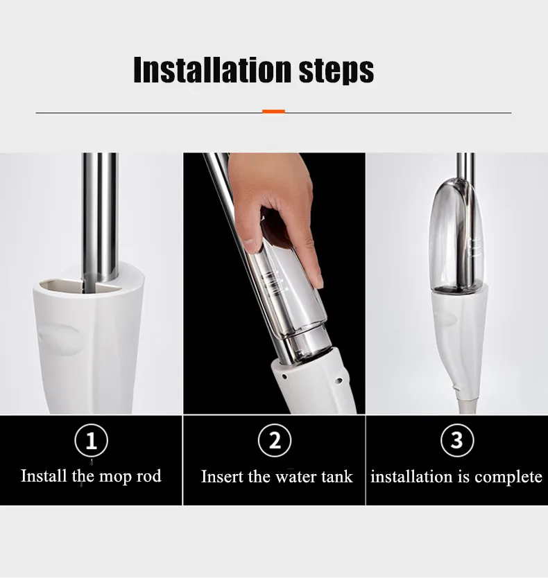 Hot Sale Made in China Microfiber Industrial Floor Spray Steam Mop Cleaners 360 Refill