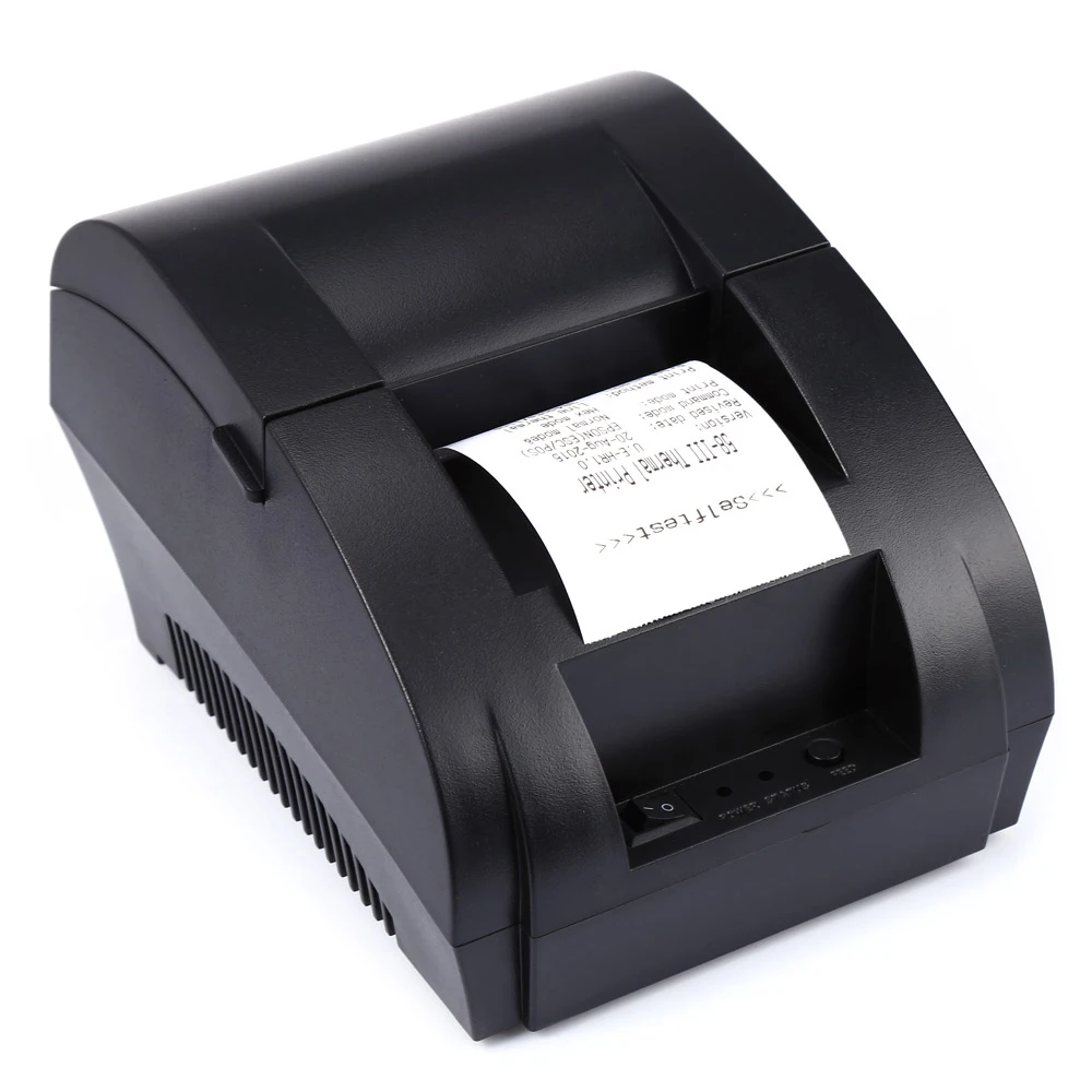 POS Thermal Printer Mini 58mm USB POS Receipt Printer For Restaurant Supermarket Store Bill Check Machine EU US Plug