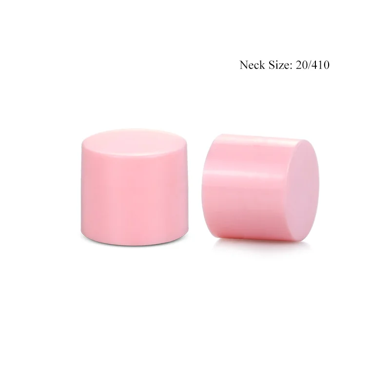 Customized 20/410 Plastic Pink Screw Cap Wholesale Smooth Screw Cap For Cosmetic Bottle