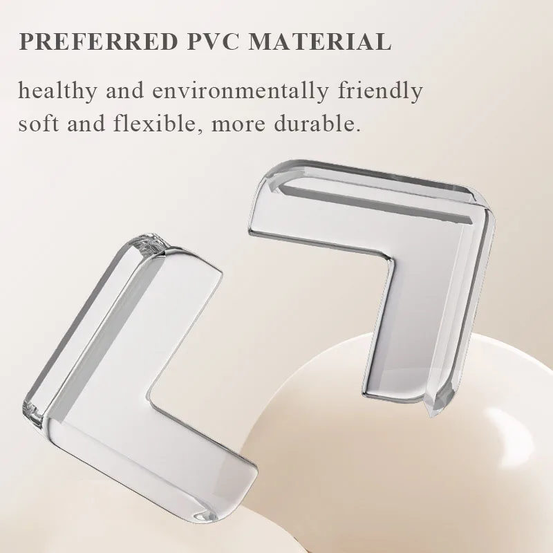 Safe Furniture Table Protective Corners Baby Proofing Medical Grade PVC Clear Plastic Corner Protector Easy To Use Corner Guards