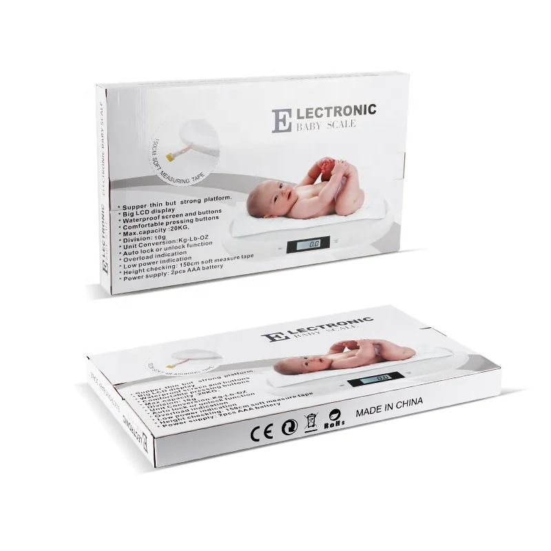 Baby Scale max 20kg 45lb/10g Tare Function Backlit LCD Display Toddler Baby Child