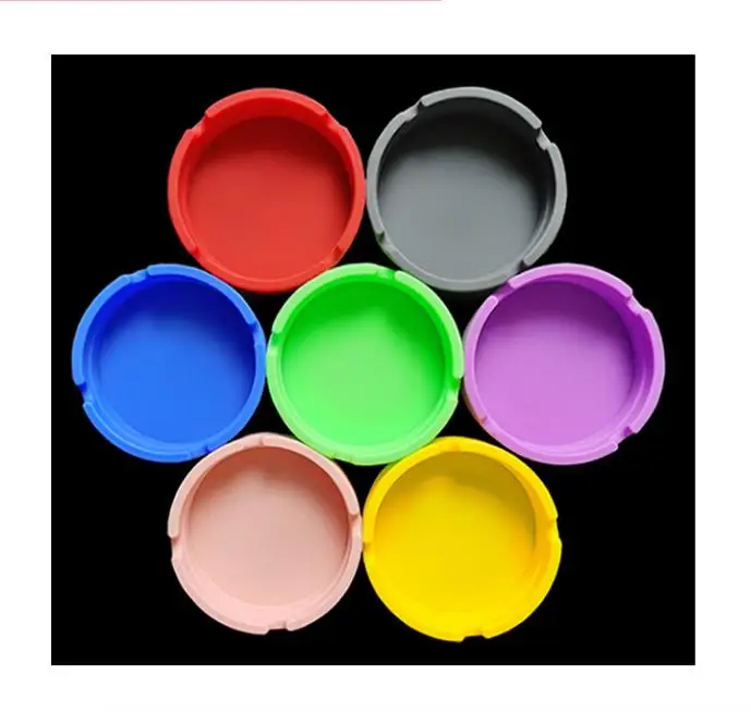 Индивидуальная силиконовая пепельница с разными цветными логотипами, креативная светящаяся силиконовая пепельница, силиконовые изделия