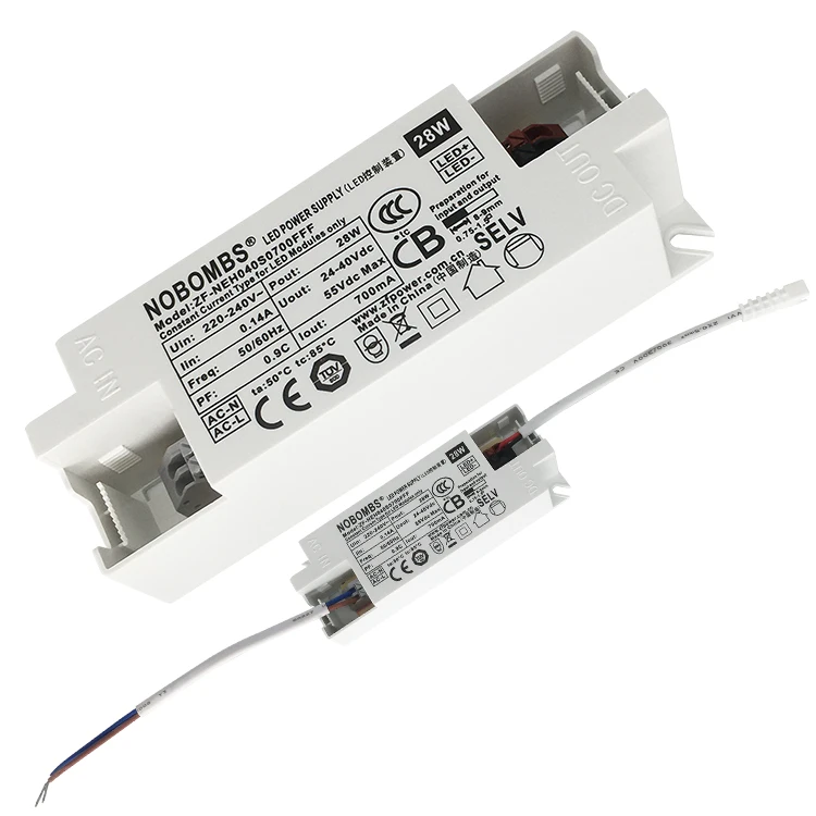 Constant Current Non Flicker 28W Isolated PF High Effi 700 mA  Led Driver Alexani For Tube Light  / Panel LED Light
