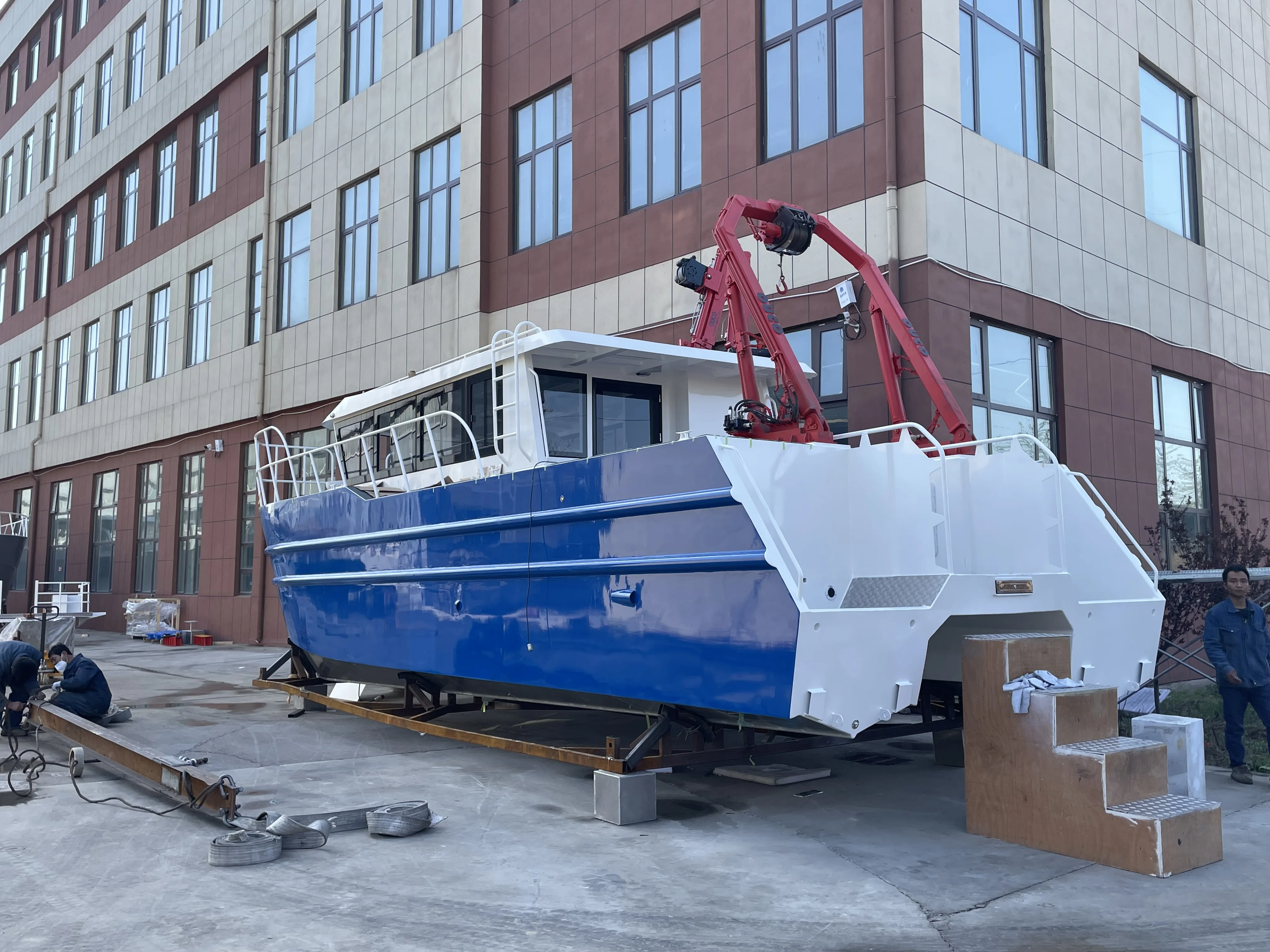 11.6m x 3.9m Deep sea Aluminum survey Boat commercial fishing Boat Catamaran for sale