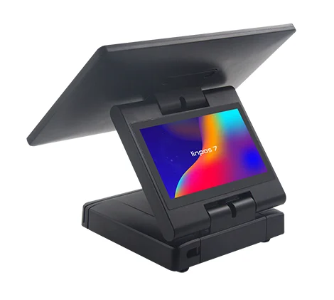 Все в одном двухэкранный Android складной точки продажи мини-терминал pos для ресторана и розничного