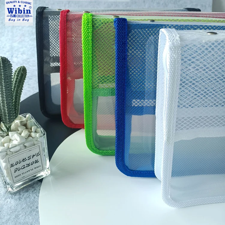 Pp Simple Style Portable water proof Document Storage Box B4 A4 Size File Filing Product Zipper Plastic Case
