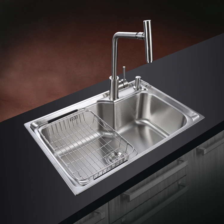Manufacturer wholesale kitchen dishwashing dishwashing 304 stainless steel single slot 304 STAINLESS STEEL KITCHEN SINK oem sink
