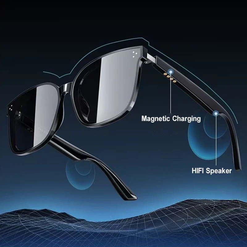 2021 Wholesale Polarized Lens Android Bone Conduction Smart Glasses with