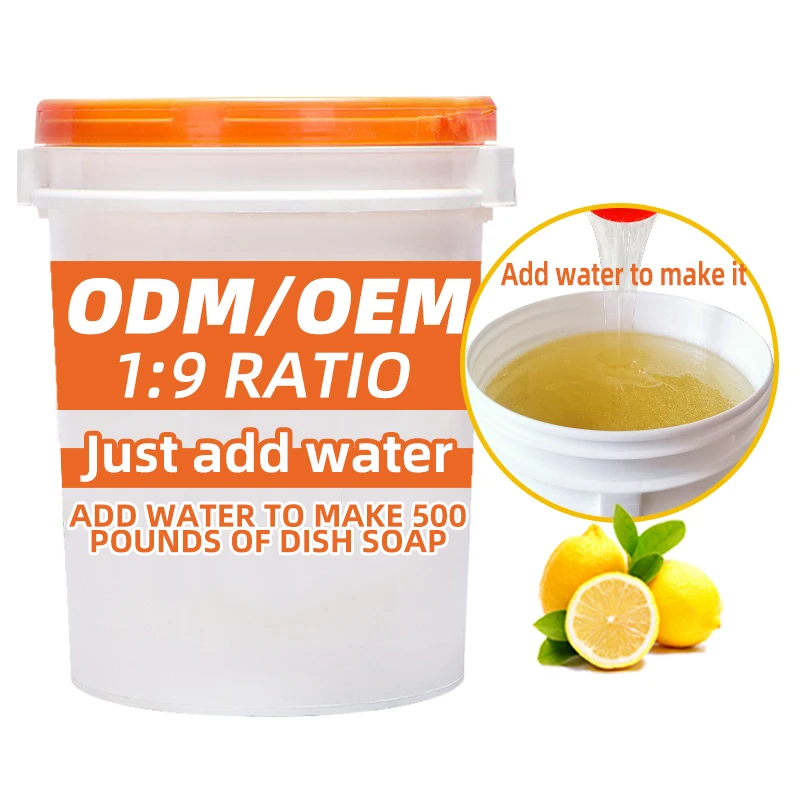 OEM/ODM Concentrated Lemon Scented Kitchen Dish Soap 250kg Viable with Water Mixing Detergent Masterbatch