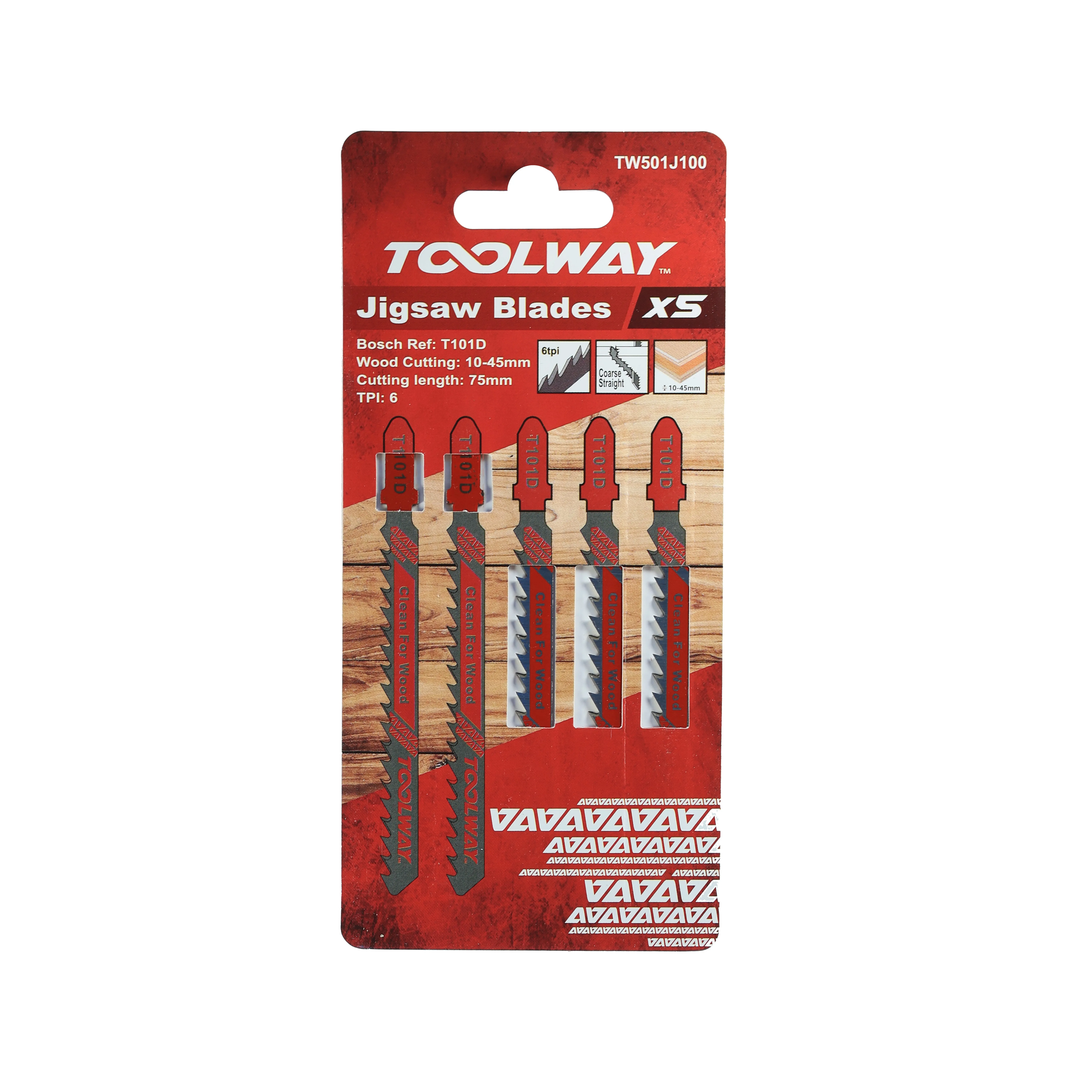 Ножовочное полотно Toolway T101D лезвие для резки прямое резание на пластиковых твердых/мягких породах ножовочное чистая