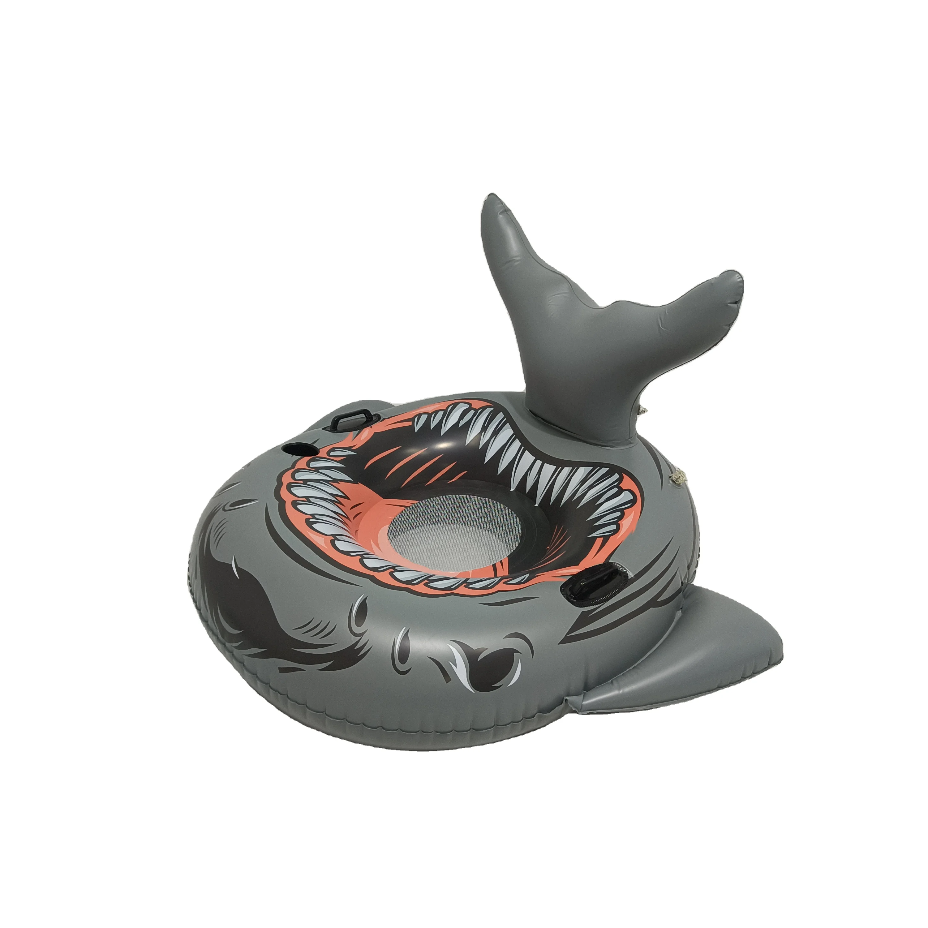 Customized inflatable pool float shark air lounge chair
