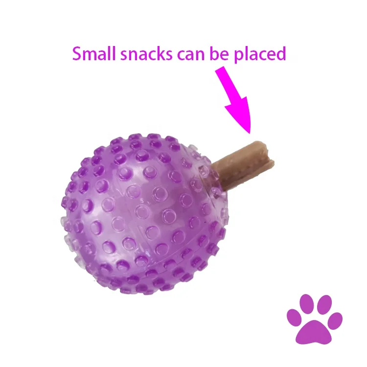attractive dog chew ball,glow at night ,treats and squeaky toy for dog grind teeth