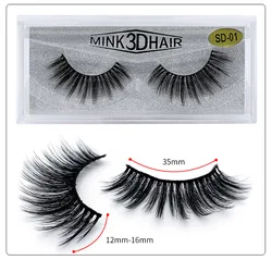 Vegan Cruelty Free Full Strip Mink Lashes 3d Natural False Eyelash Wholesale Synthetic Eyelashes With Box
