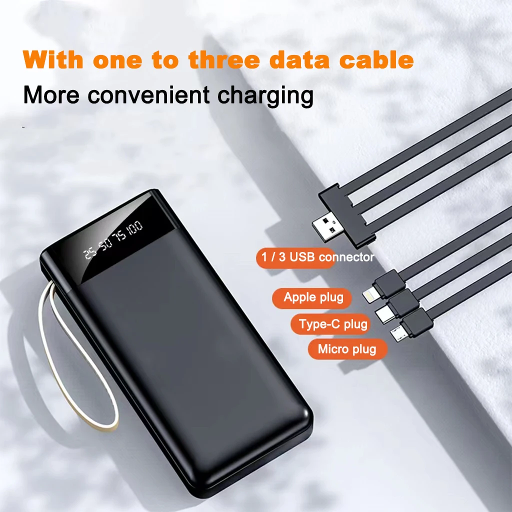 Super High Capacity Powerbank 20000mah Power Bank Mobile Phone Charger Power Supply 4 Output Power Bank