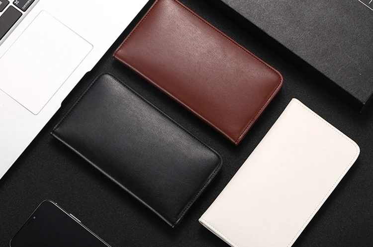 Factory Supply Men Women Leather Phone Power bank 6800mAh Charger Purse Wallet