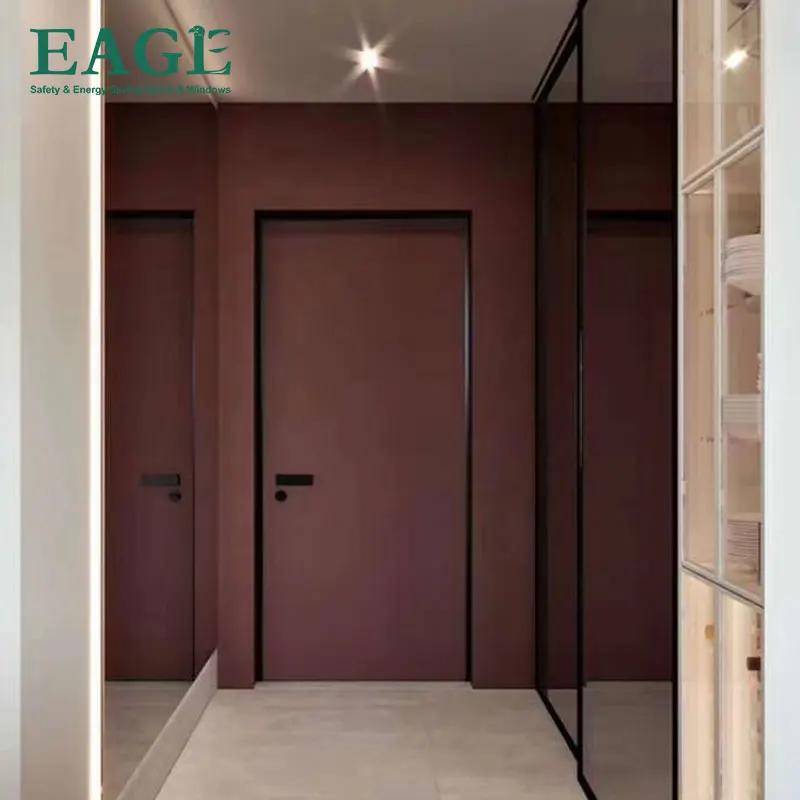 Luxury modern wooden doors solid oak wood for hotel room door Solid wood door