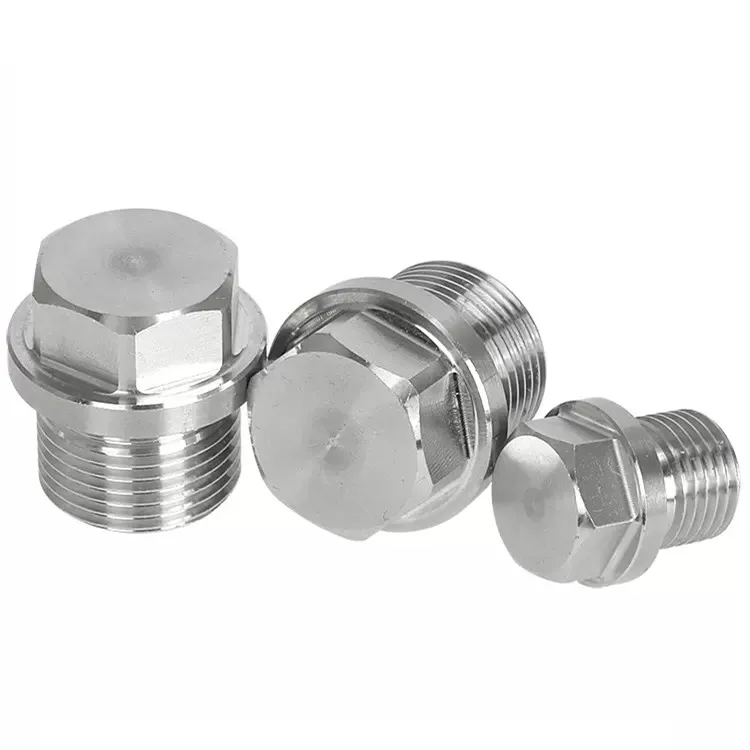 stainless steel 304 316 din 910 Hexagon Head Screw plugs with collar