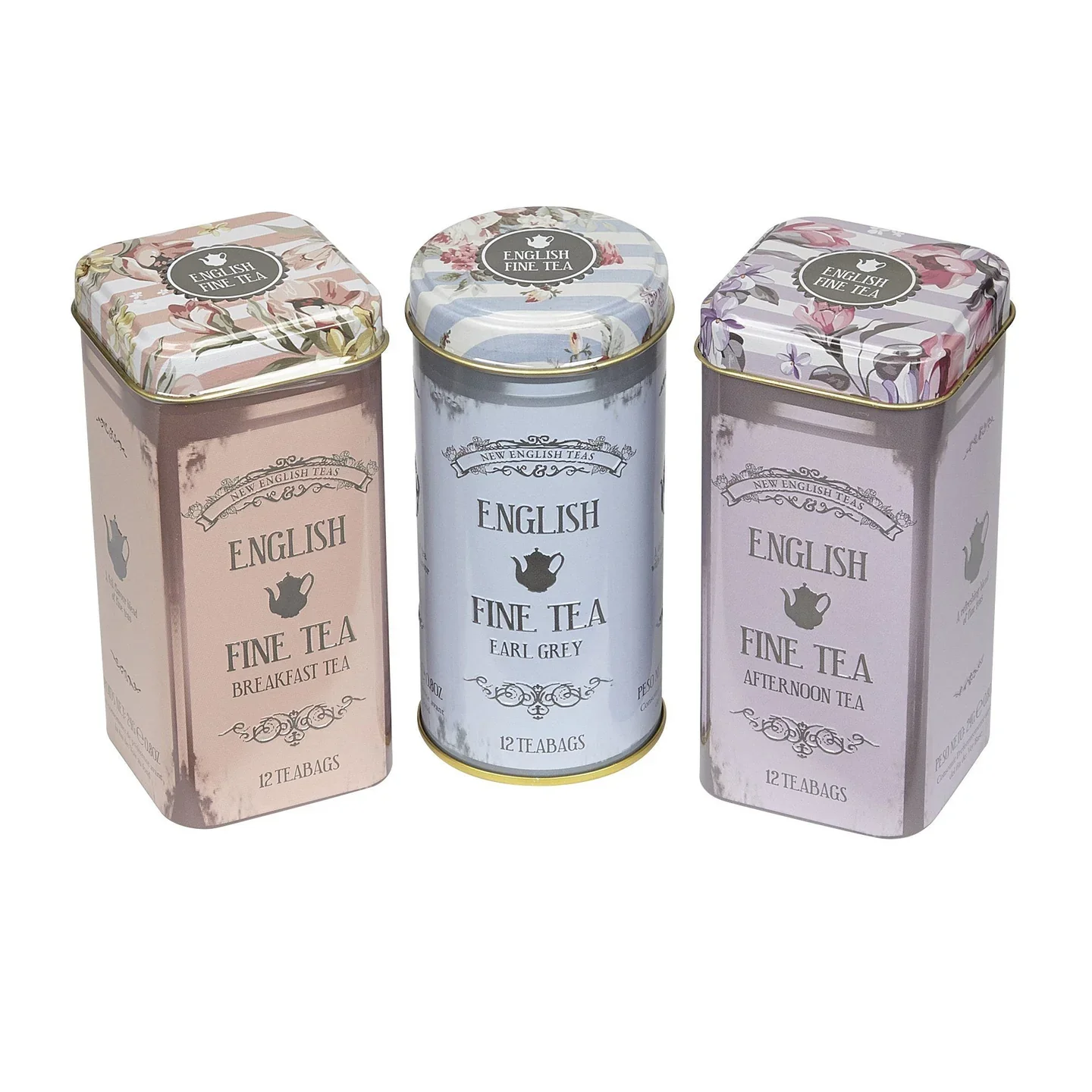 High quality square round shape metal loose tea tins tea caddy tin canister manufacturers for loose tea packaging