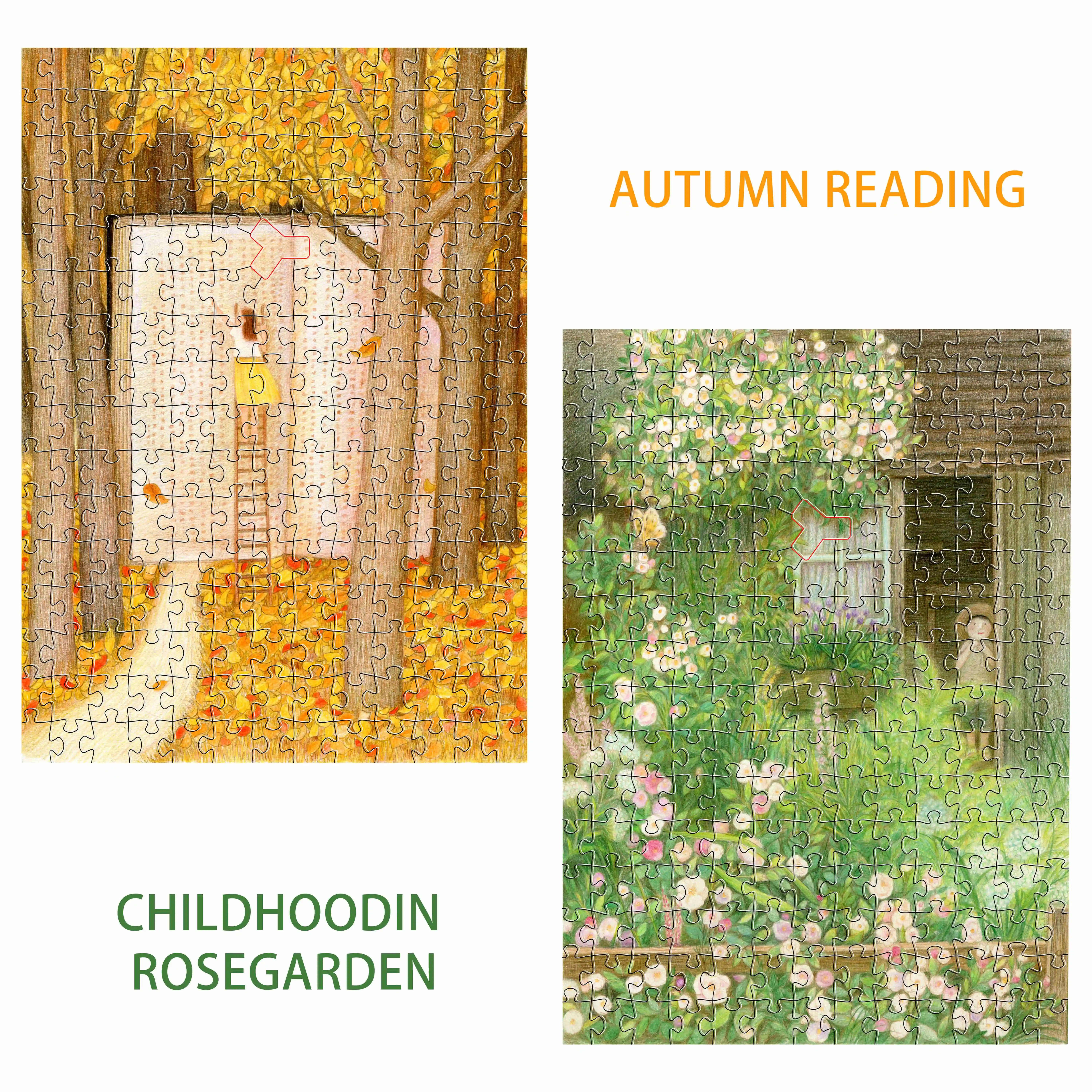 Custom print adult high quality 500 1000 pieces adult jigsaw puzzle game with magnetic puzzle box