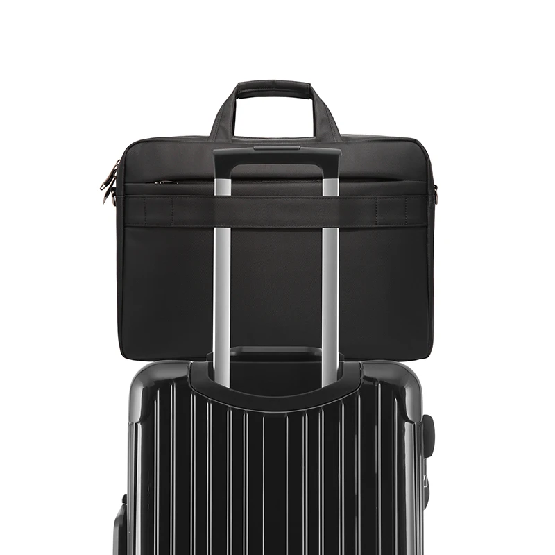 BINHAO BH2728- Handy Crossbody Oxford Cloth Fashion Large Capacity Business Briefcase Crossbody Bag Classic Black