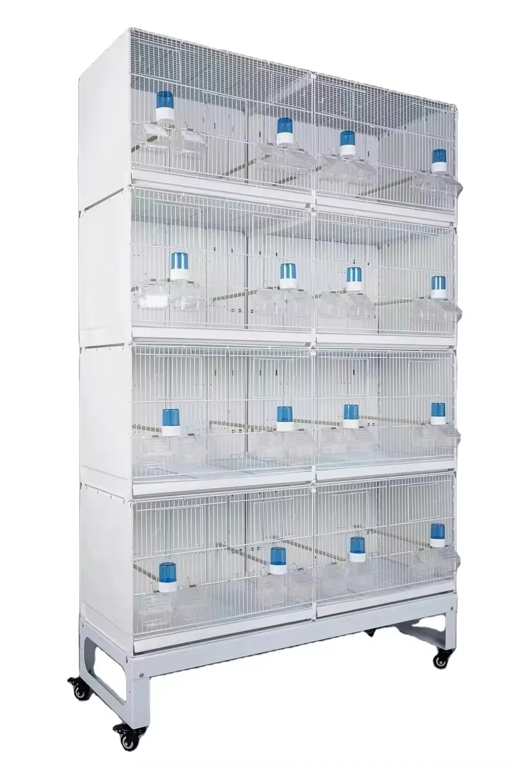 White/Green  60*32*38cm Metal Wire Foldable Bird Cages Parakeets And Other Birds Parrot Breeding Cages Flight Cage With Perches