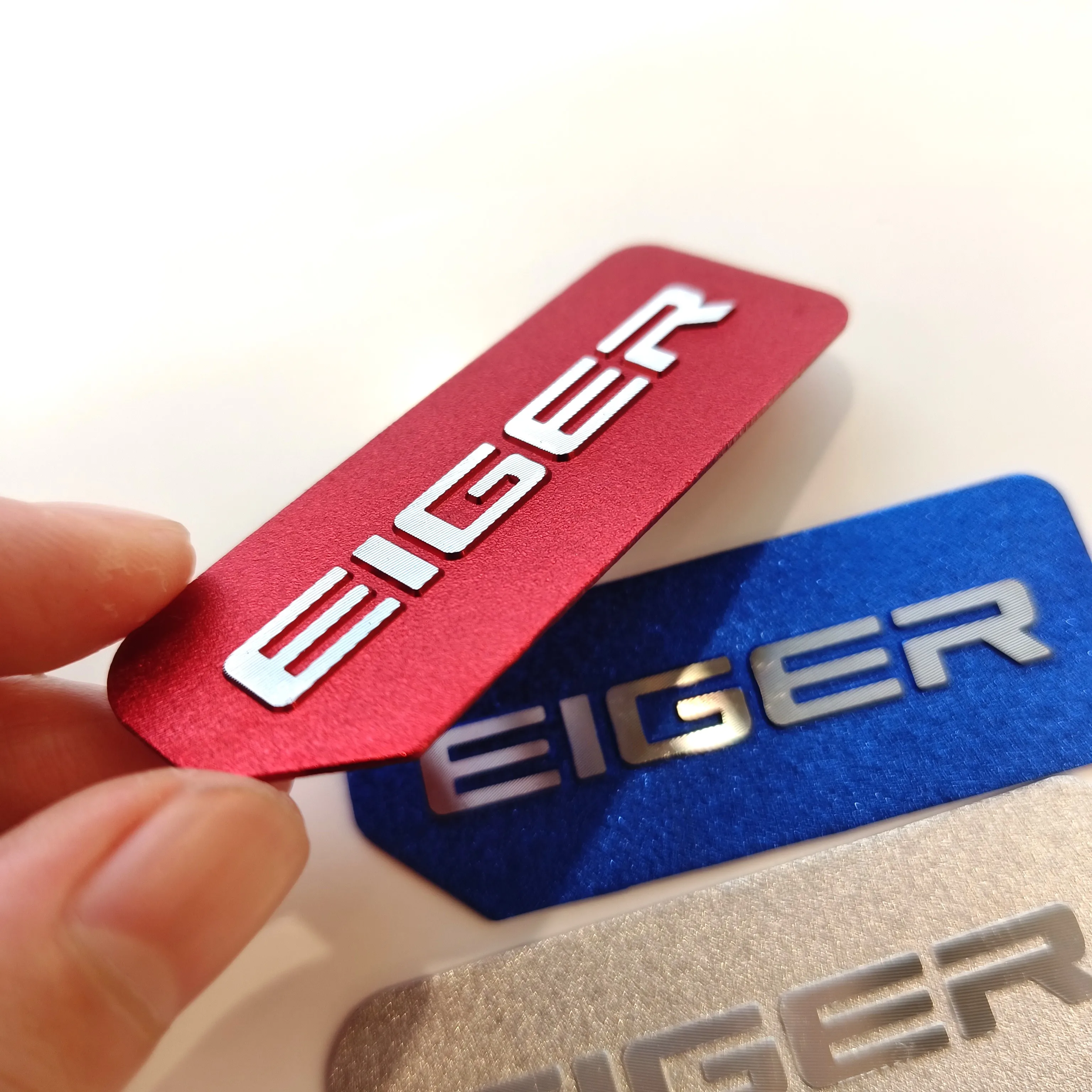 Diamond Rough cut texture background high fashion Customization Label Die  Decorative nameplate stickers Aluminum Nameplate