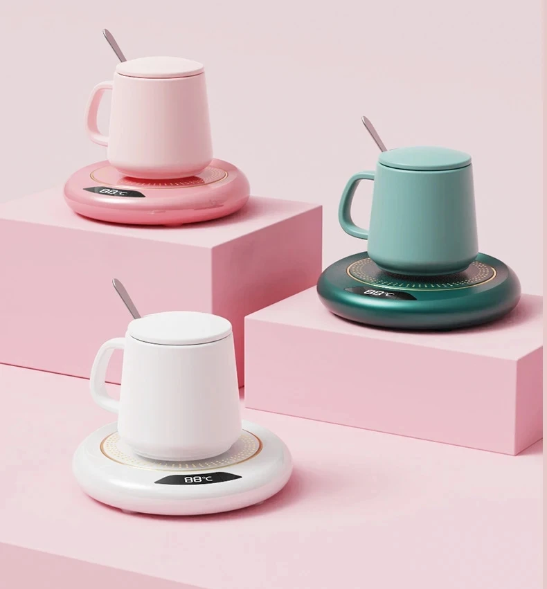 Smart Coffee Mug Warmer for Desk with Auto Shut Off & 3 Temp Settings Electric Beverage Candle Warmer Heating Plate for Tea