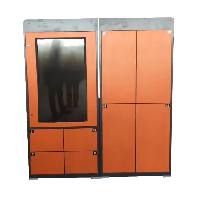 Smart storage locker for large luggage for airport mall company use
