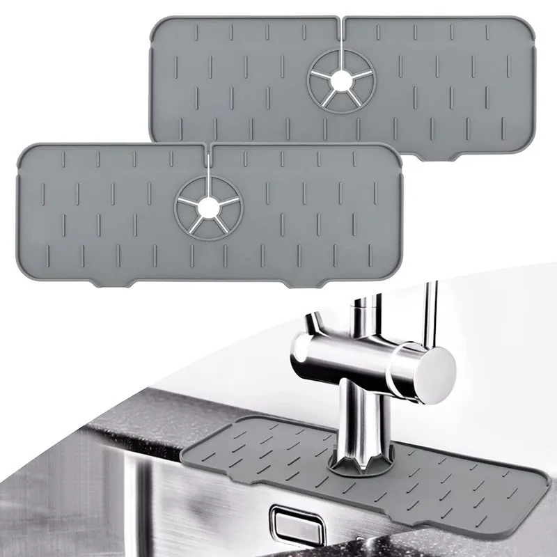 2022 Amazon New Silicone Drain Pad Kitchen Sink Baffle Faucet Splash Pad