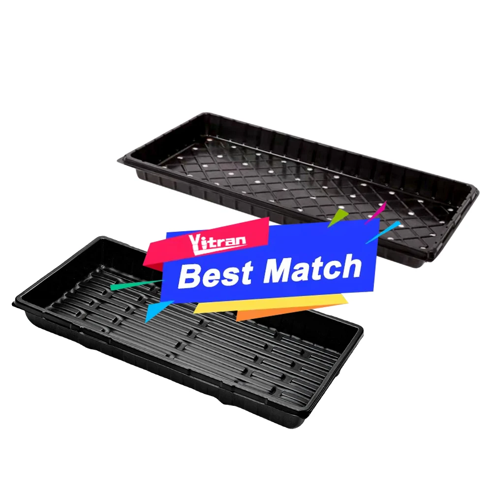Custom Logo Seed Tray Microgreen Nursery Plant Trays 1020 Flat Hydroponic Trays For Microgreen