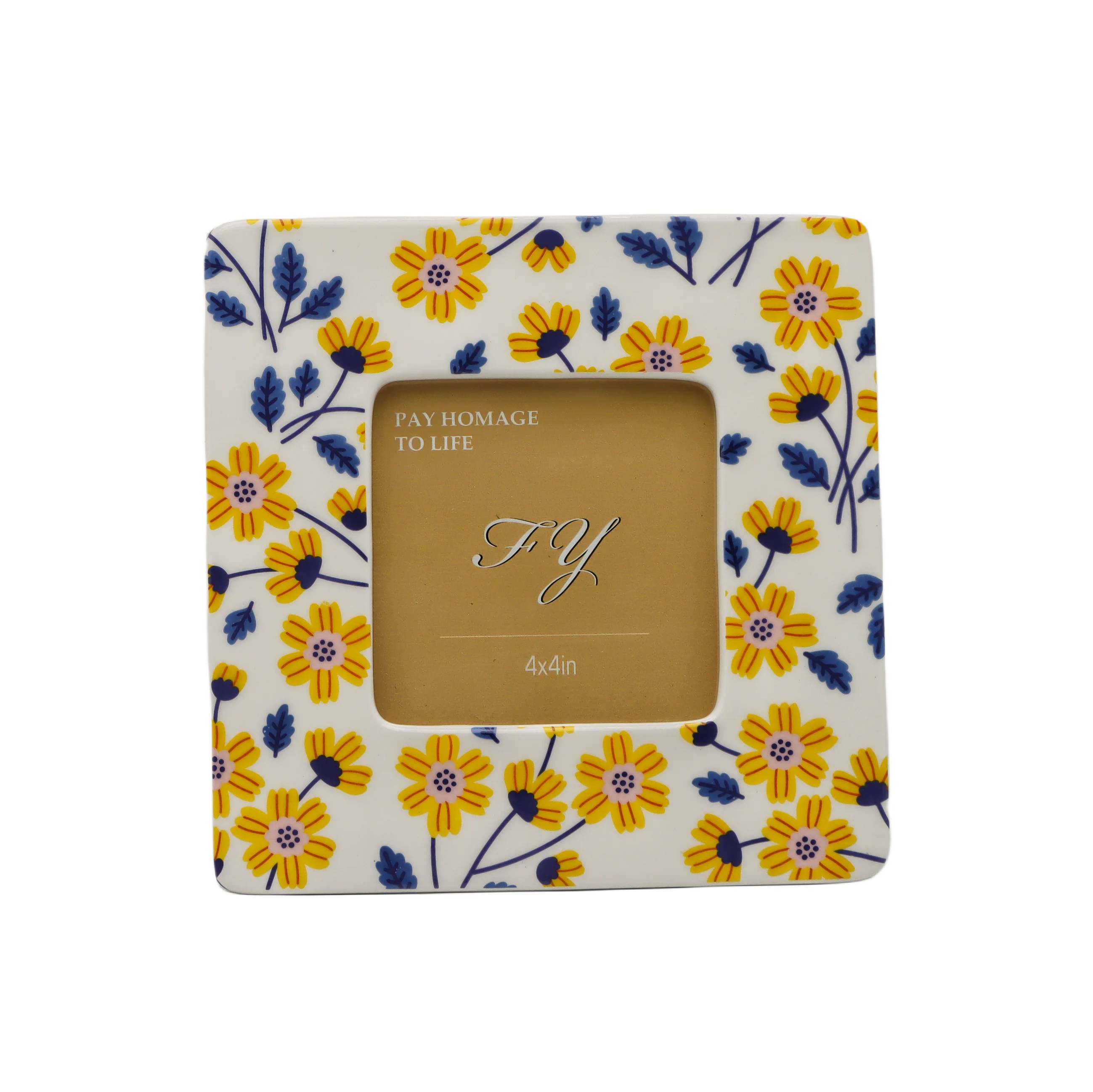 4x4 Inch  Custom Sublimation modern Cute Flower  Photo Frames Tabletop ornament